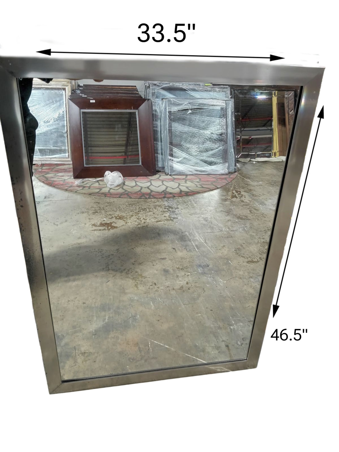 33.5 X 46.5 Plain Silver Mirror