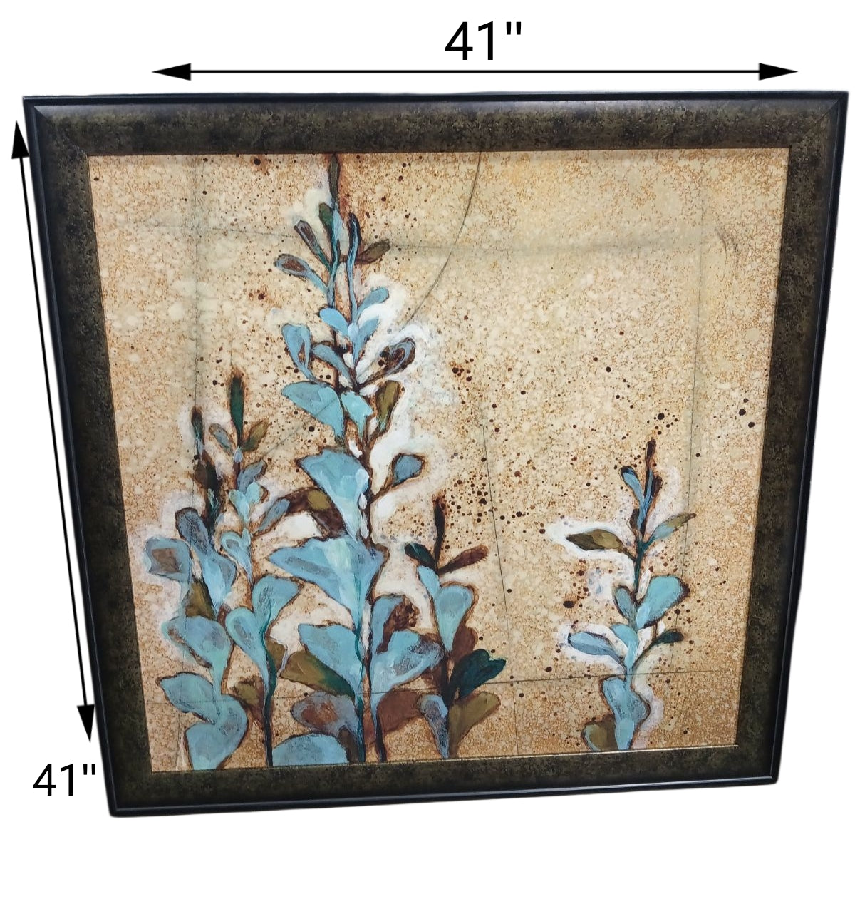 41 X 41 Rustic Underwater Plant Art