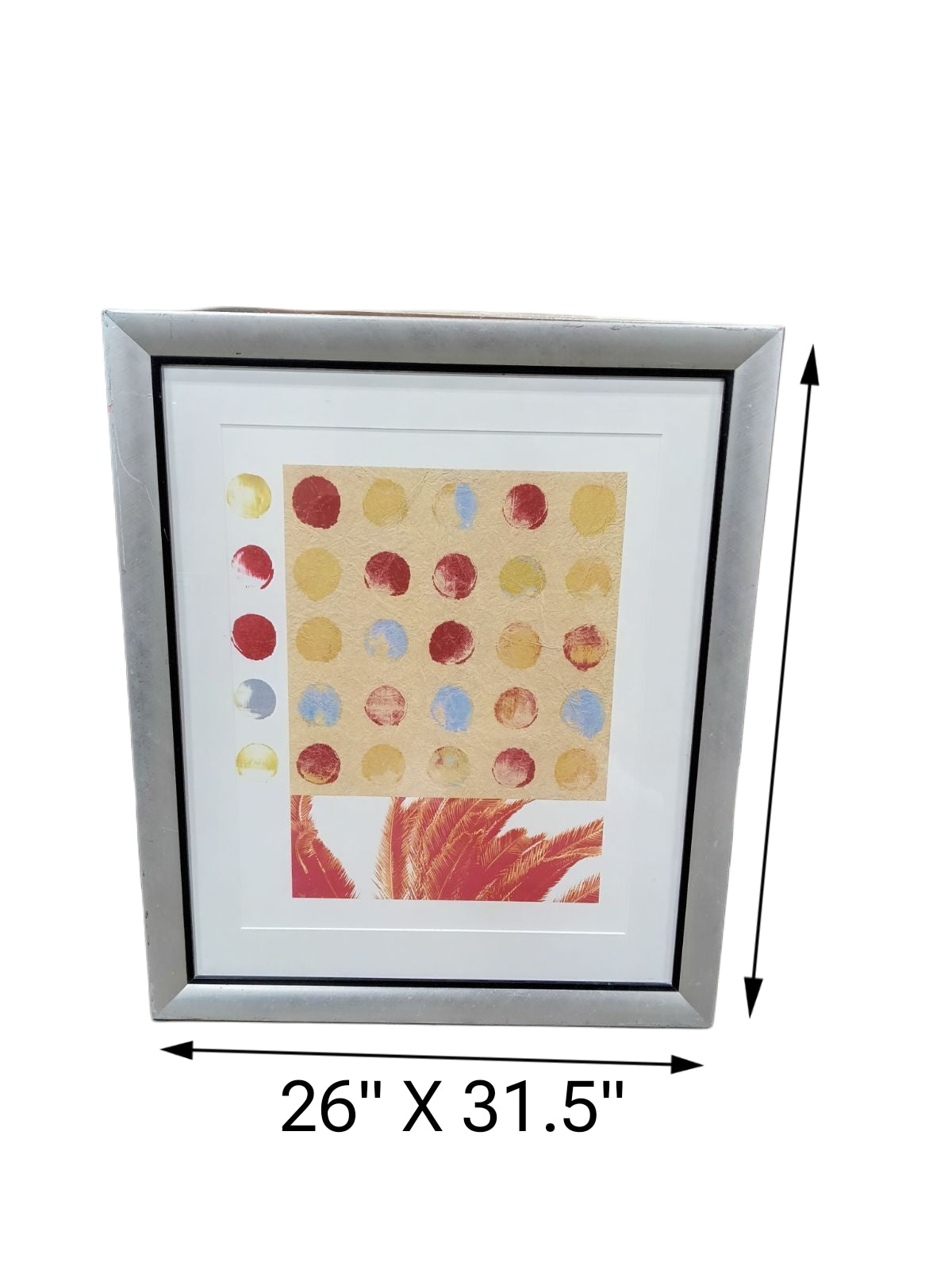 26 X 31.5 Color Dots with Silver Frame