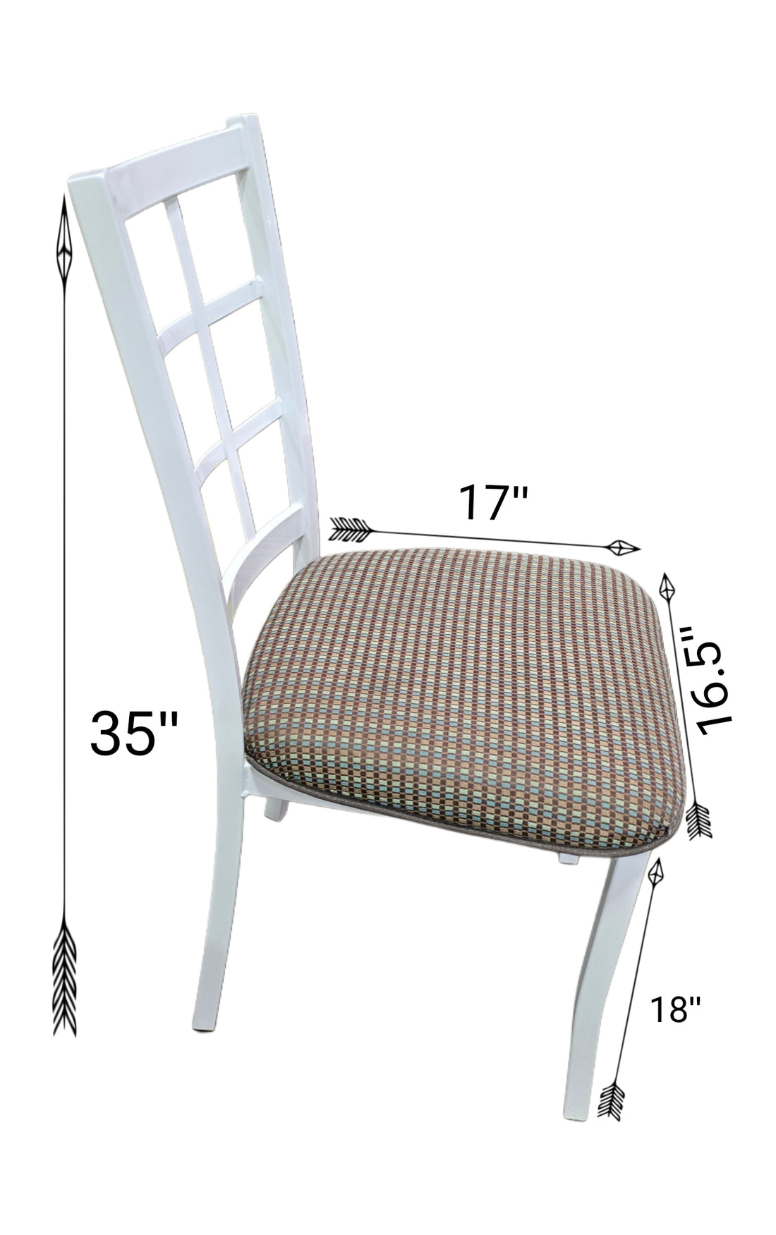 White Metal Dining Chair