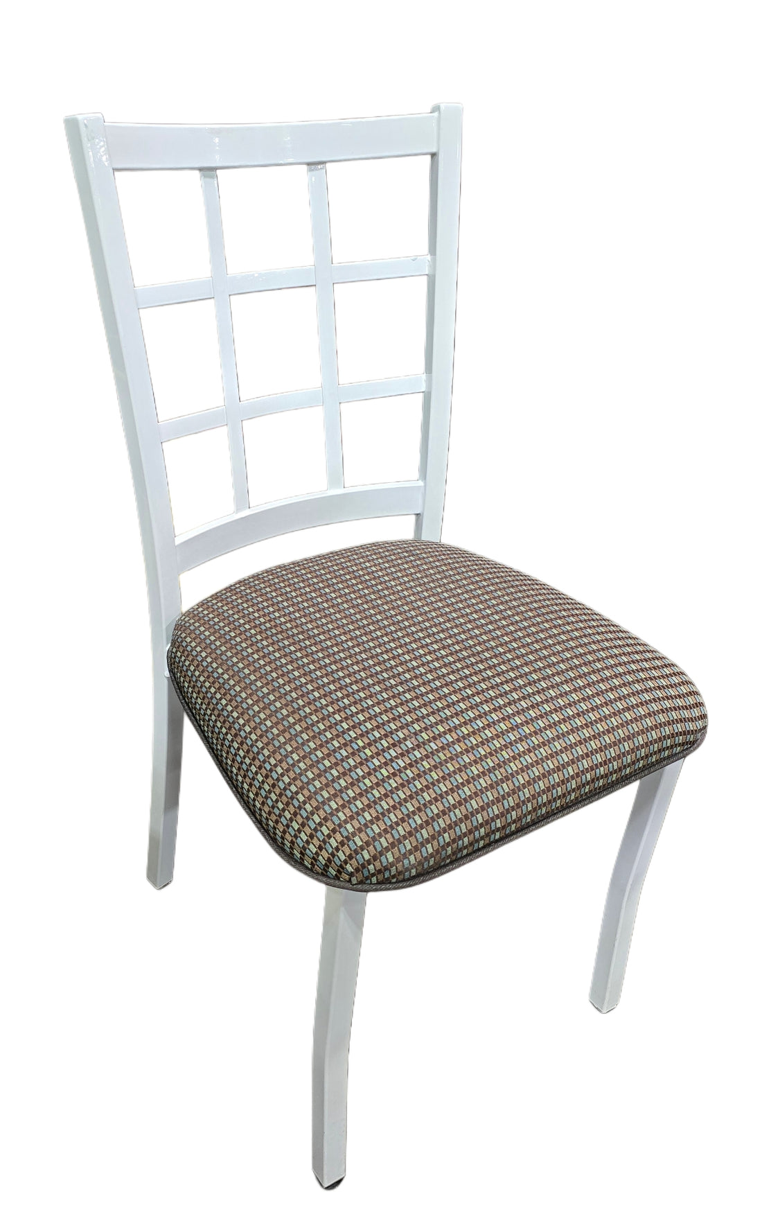 White Metal Dining Chair