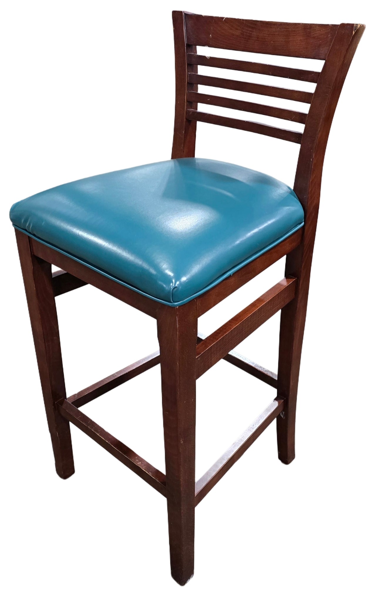 Turquoise Vinyl Bar Stool