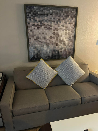 Queen Sized Three Seater Gray Queen Sleeper Sofa Located at Southern Hospitality Liquidation