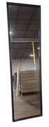 Full length dressing mirror with brown frame measuring 21 x 73 inches, used and in good condition