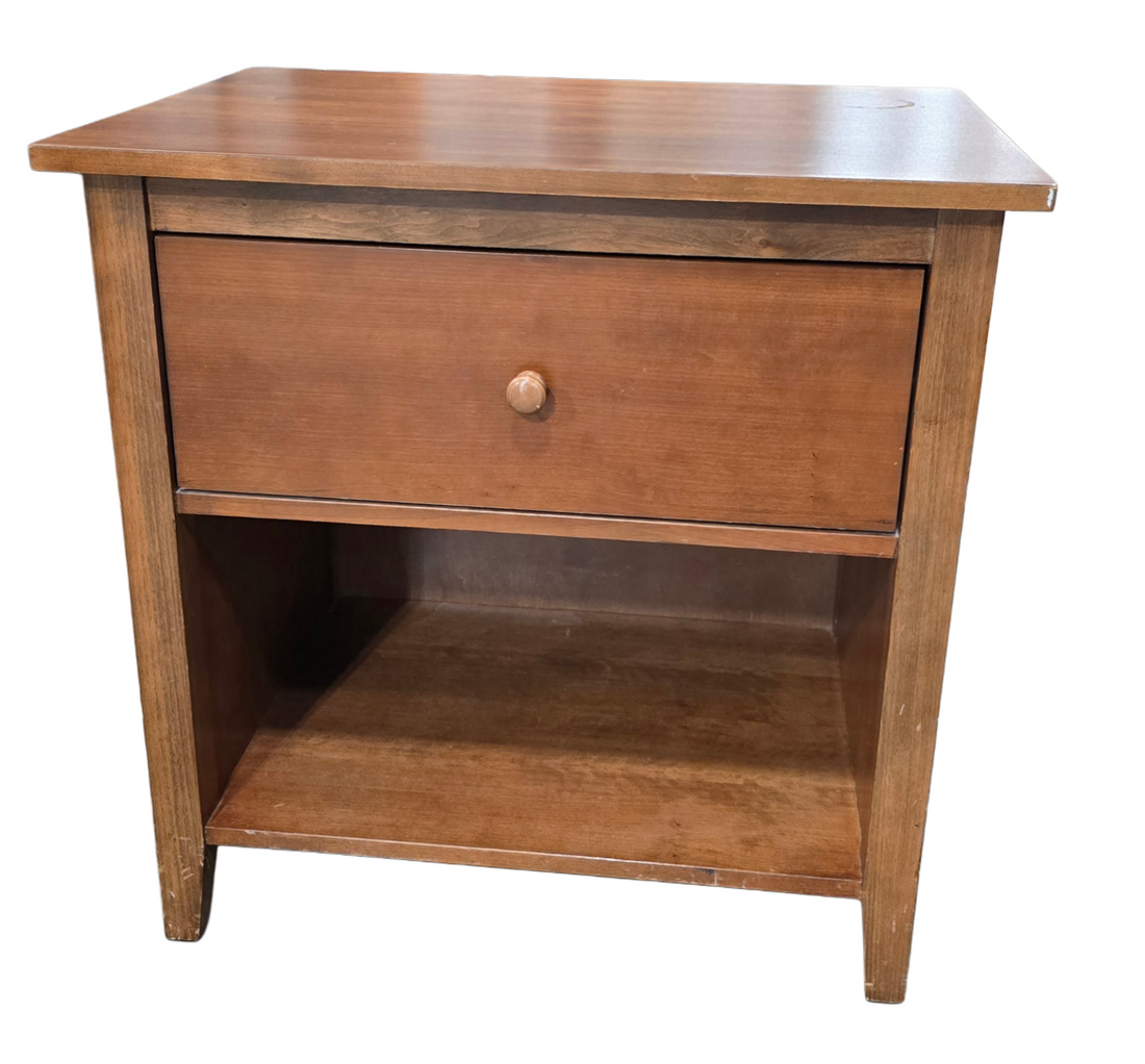 SHL front view of AAI brand one drawer nightstand, used and in good condition