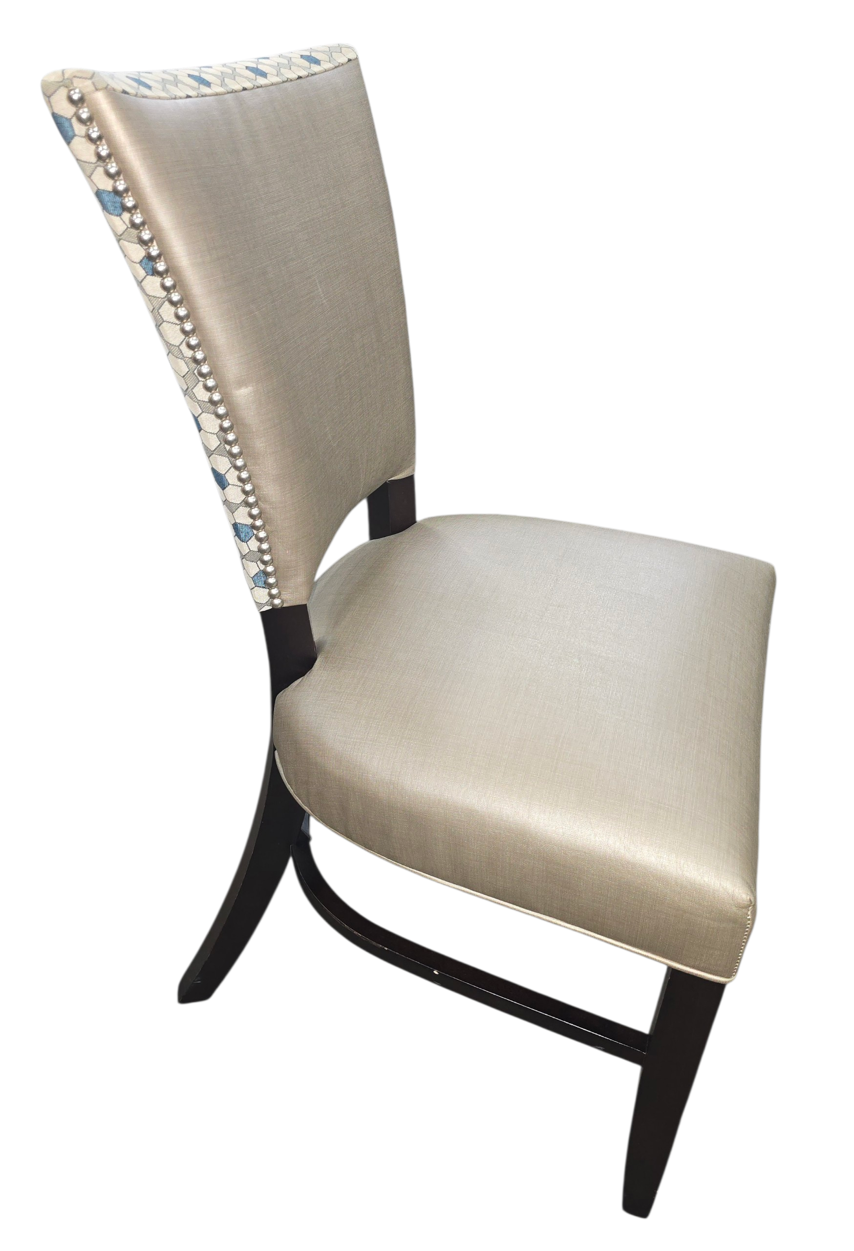 Used dining chair with nailhead trim in good condition
