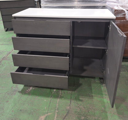 Large gray dresser for bedroom or guest room