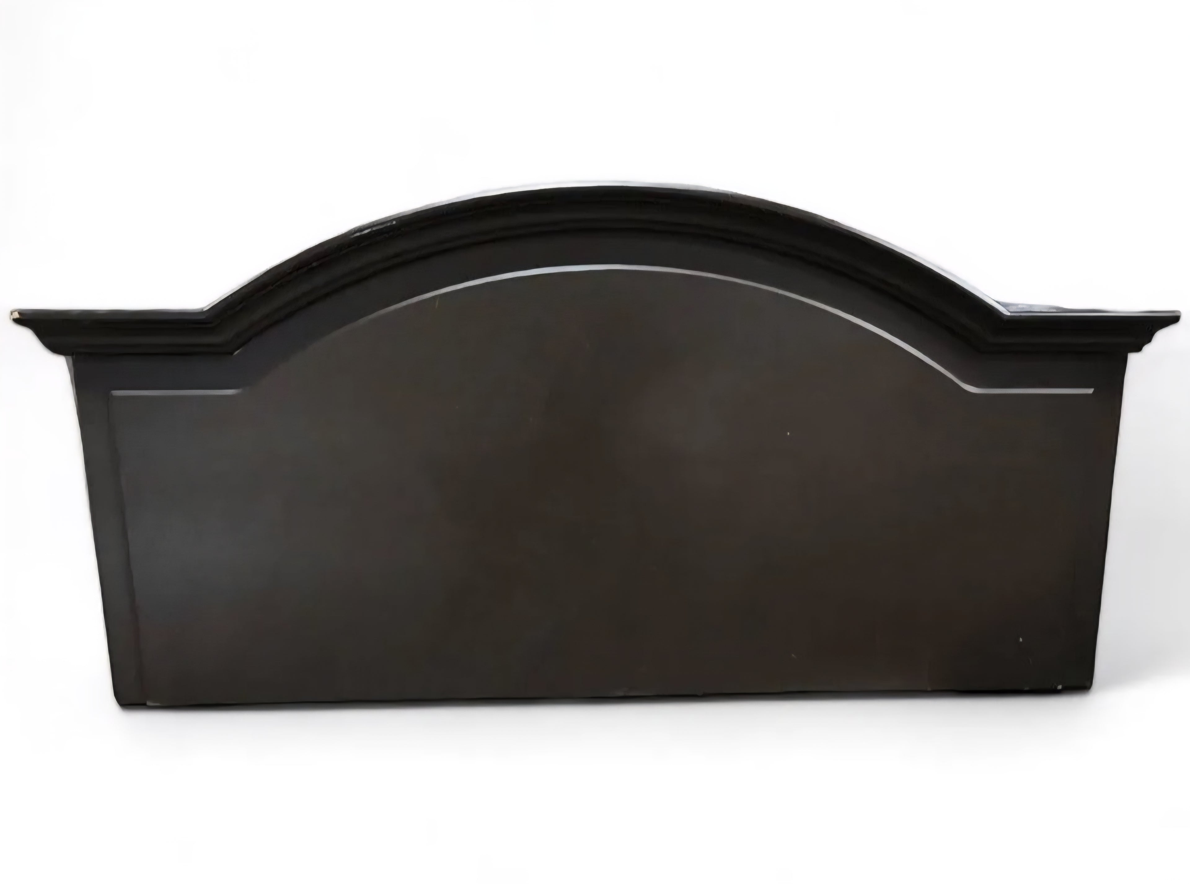 SHL front view of dark brown arch design headboard measuring 75 x 30.5 inches