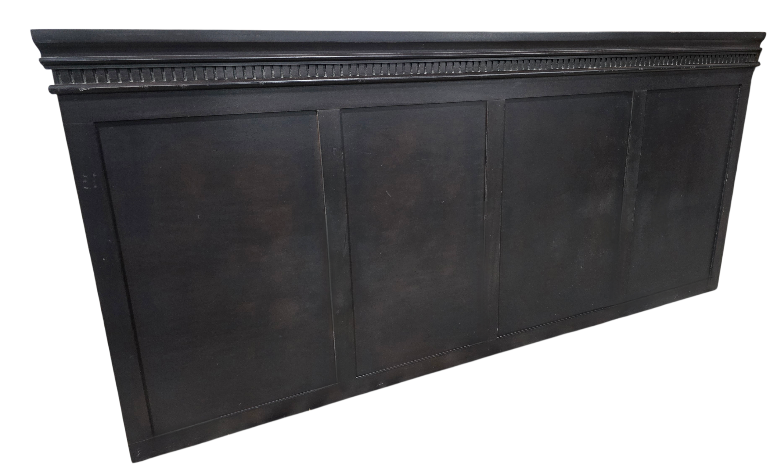 SHL side angle view of dark brown wall-mount headboard