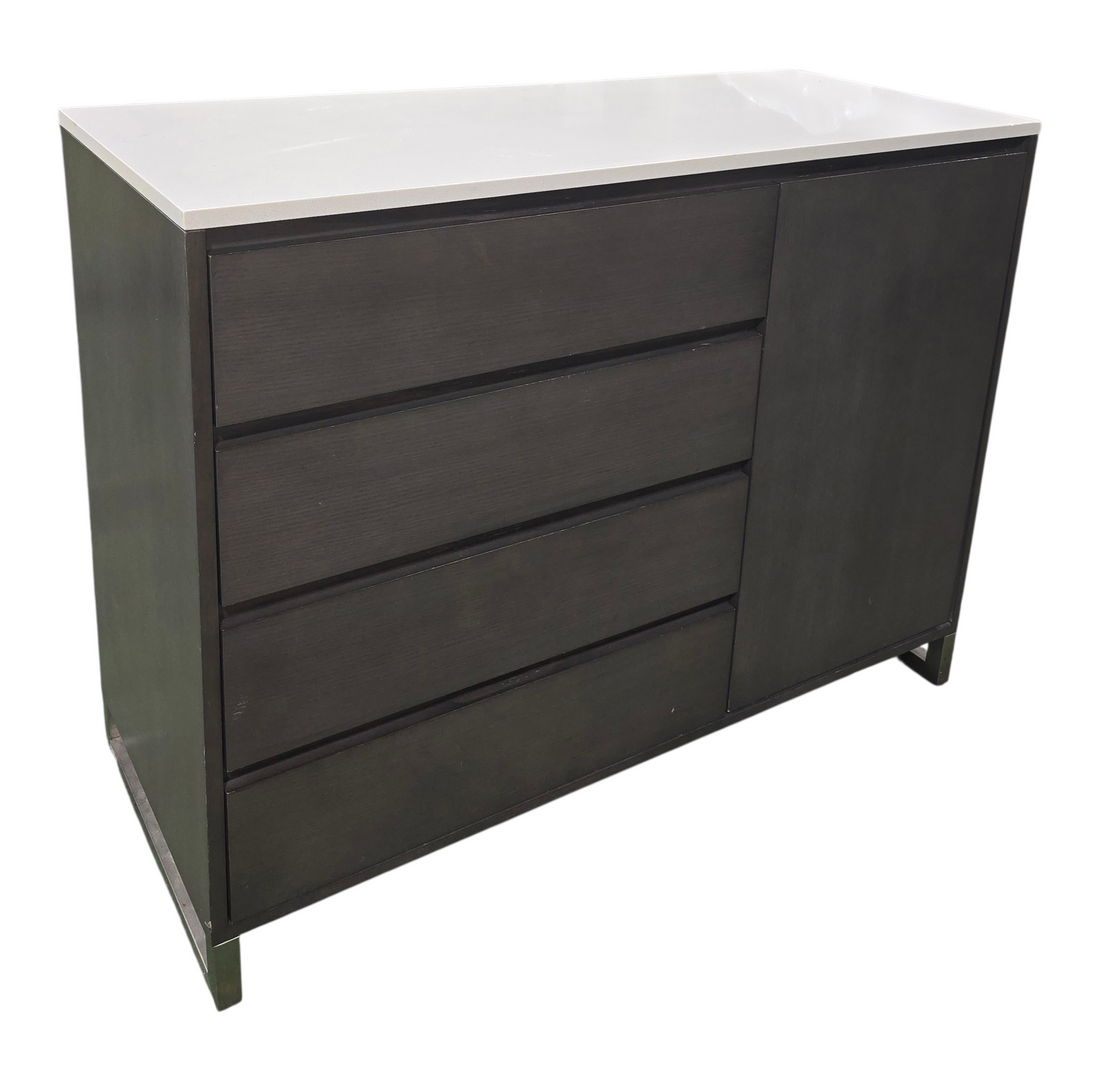 Used bedroom dresser with drawers and cabinet