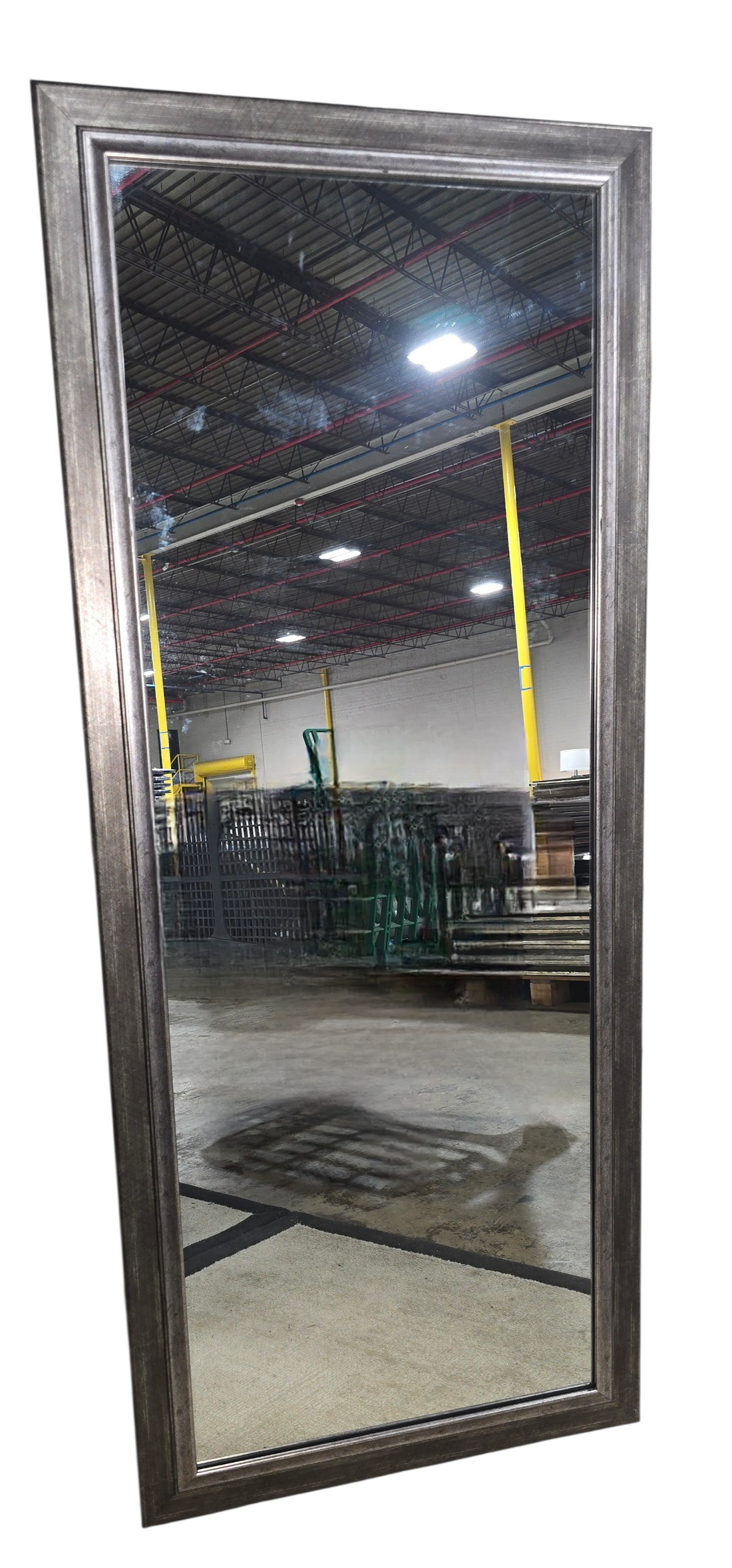 Full length dressing mirror with dark gray frame 24.75 x 59.75 used in good condition