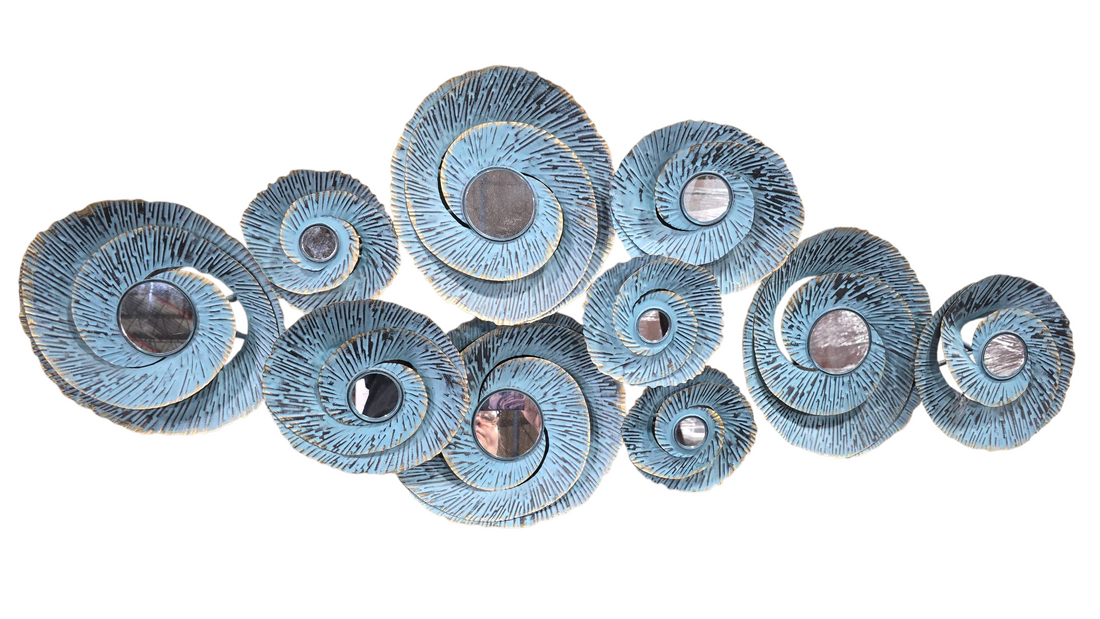 SHL decorative waves metal wall décor front view, used and in very good condition