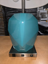 Close-up of faceted texture on lamp base
