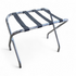 SHL front view of folding luggage rack with chrome finish and black straps, used and in good condition