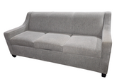 SHL front view of Kellex brand gray queen sleeper sofa, used and in good condition