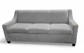 SHL angled view of Kellex gray sleeper sofa with upholstered finish