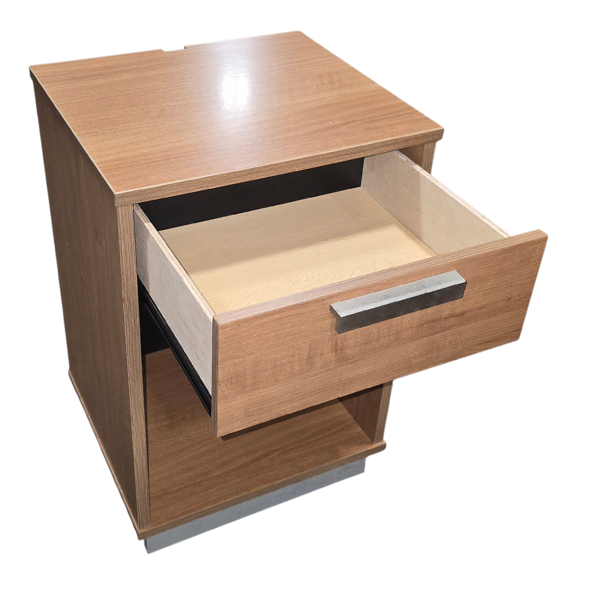 Close-up of drawer detail on Lang one drawer nightstand