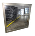 Metallic framed square wall mirror measuring 38.5 x 38.5 with contemporary styling