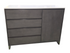 Modern dark gray dresser with white top