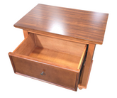 Close-up of drawer detail on one drawer nightstand