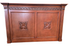 Ornate carved wood Renaissance style headboard measuring 70 x 44.5 x 6, used and in good condition