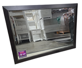Oversized rectangular wall mirror with dark frame 61.25 x 43.25