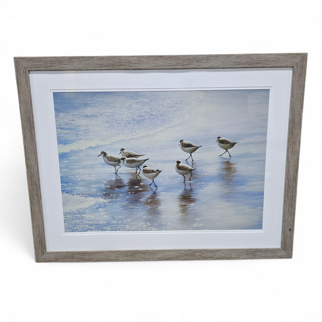 43.5 x 33.5 sandpiper wall art, coastal theme, used and in good condition – SHL