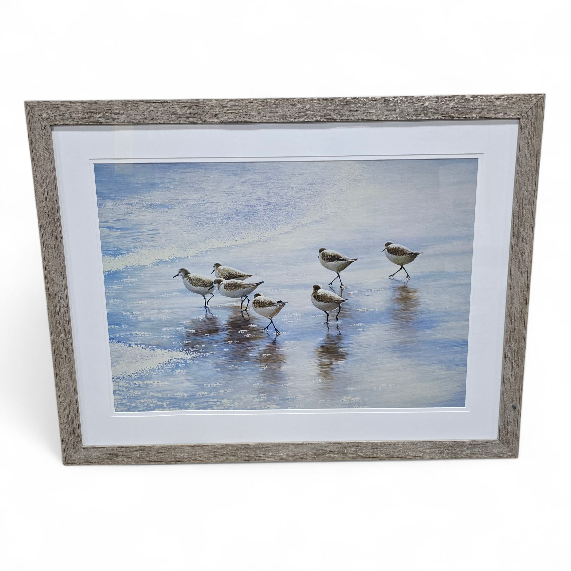 43.5 x 33.5 sandpiper wall art, coastal theme, used and in good condition – SHL
