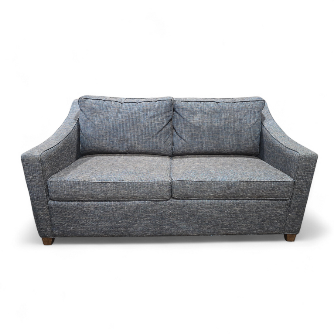 SHL Southfield two-seater sofa sleeper front view, full-size mattress included, used and in good condition