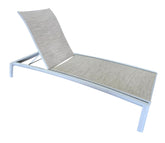 Side angle view of Texacraft commercial pool chaise lounge with adjustable backrestv