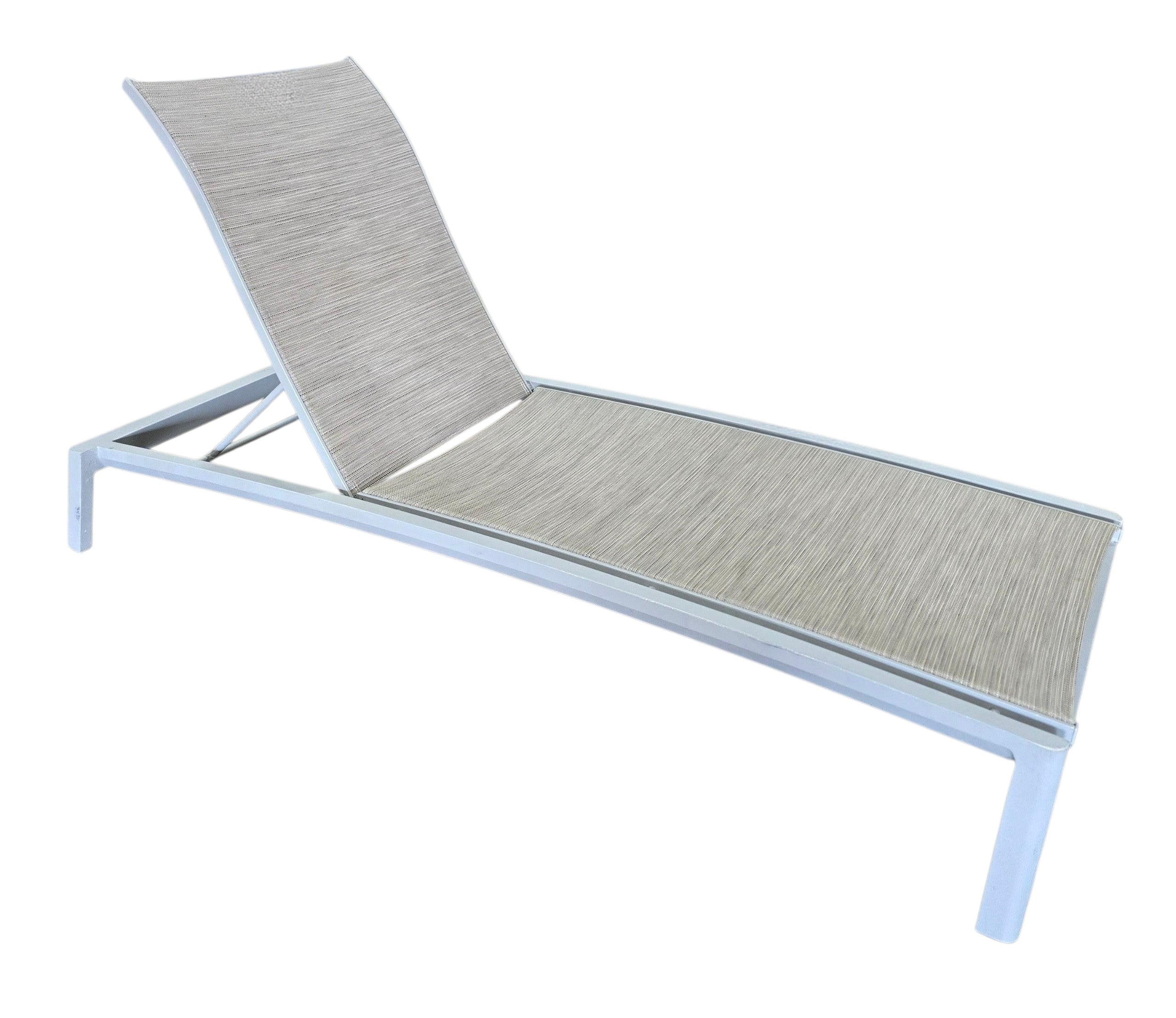 Side angle view of Texacraft commercial pool chaise lounge with adjustable backrestv