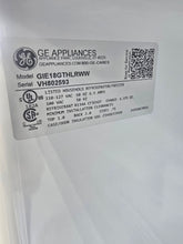 Used GE GIE18GTHLRWW refrigerator model label SHL