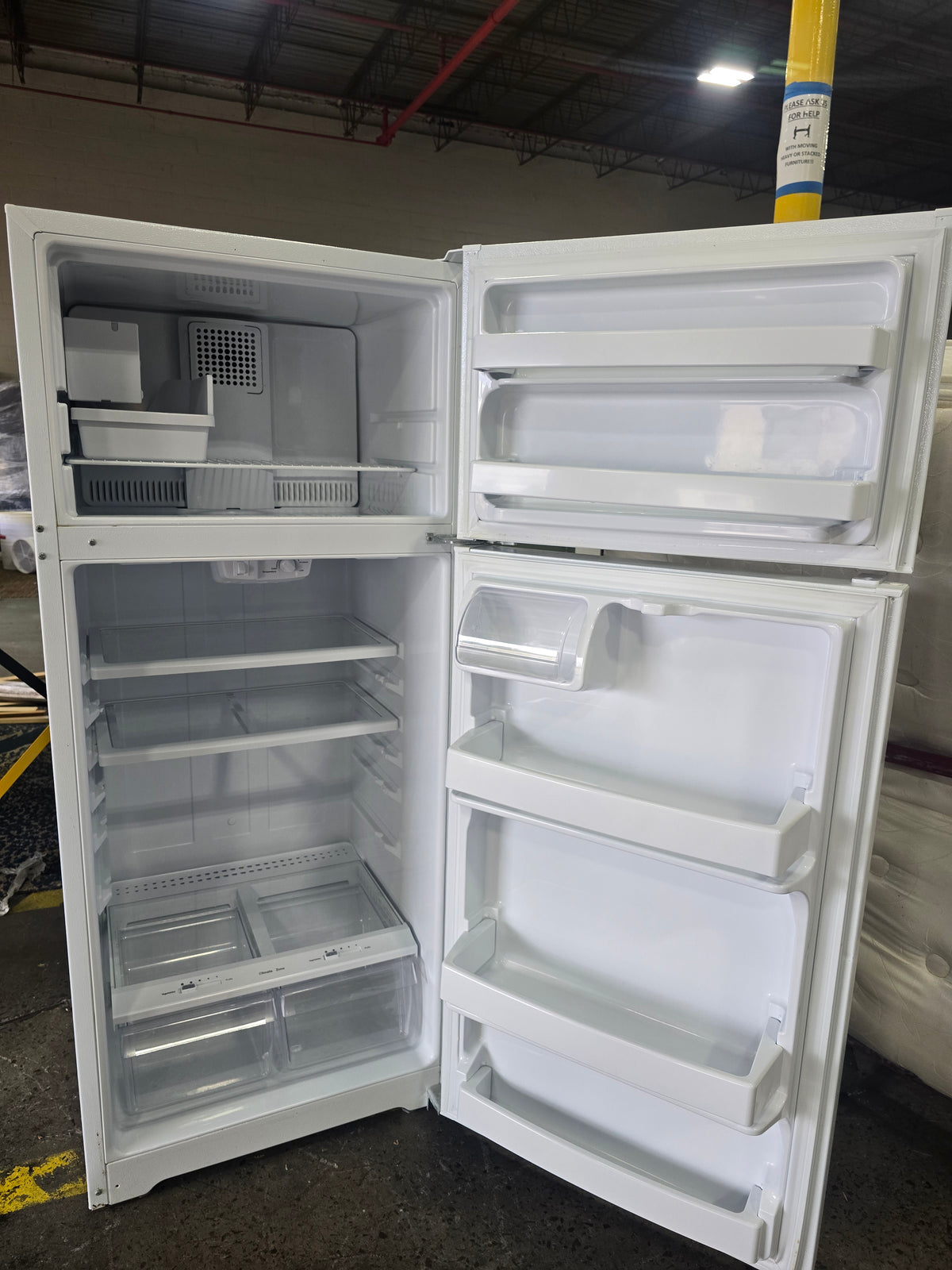 Used GE refrigerator glass shelves and crisper drawers SHL