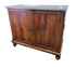 Used American of Martinsville mini fridge cabinet with gray granite top, front left view, sourced from an upscale resort. Available at Southern Hospitality Liquidation in Cartersville, GA near Atlanta, Marietta, Kennesaw, and Rome.