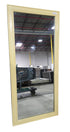 Used cream framed full length wall mirror measuring 30 inches wide by 66 inches high sourced from an upscale resort