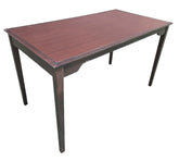 SHL used dark espresso writing desk featuring tapered legs and clean transitional styling sourced from an upscale resort