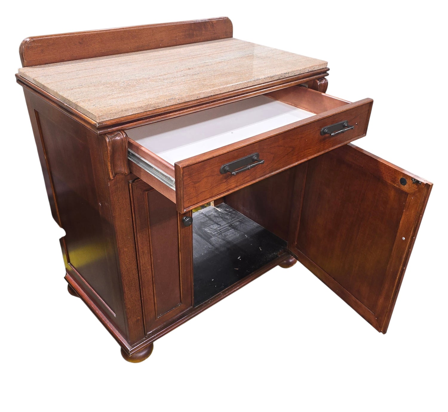 SHL resort beverage station cabinet with pull-out drawer and lower cabinet storage
