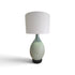SHL used sage green table lamp with raised honeycomb texture