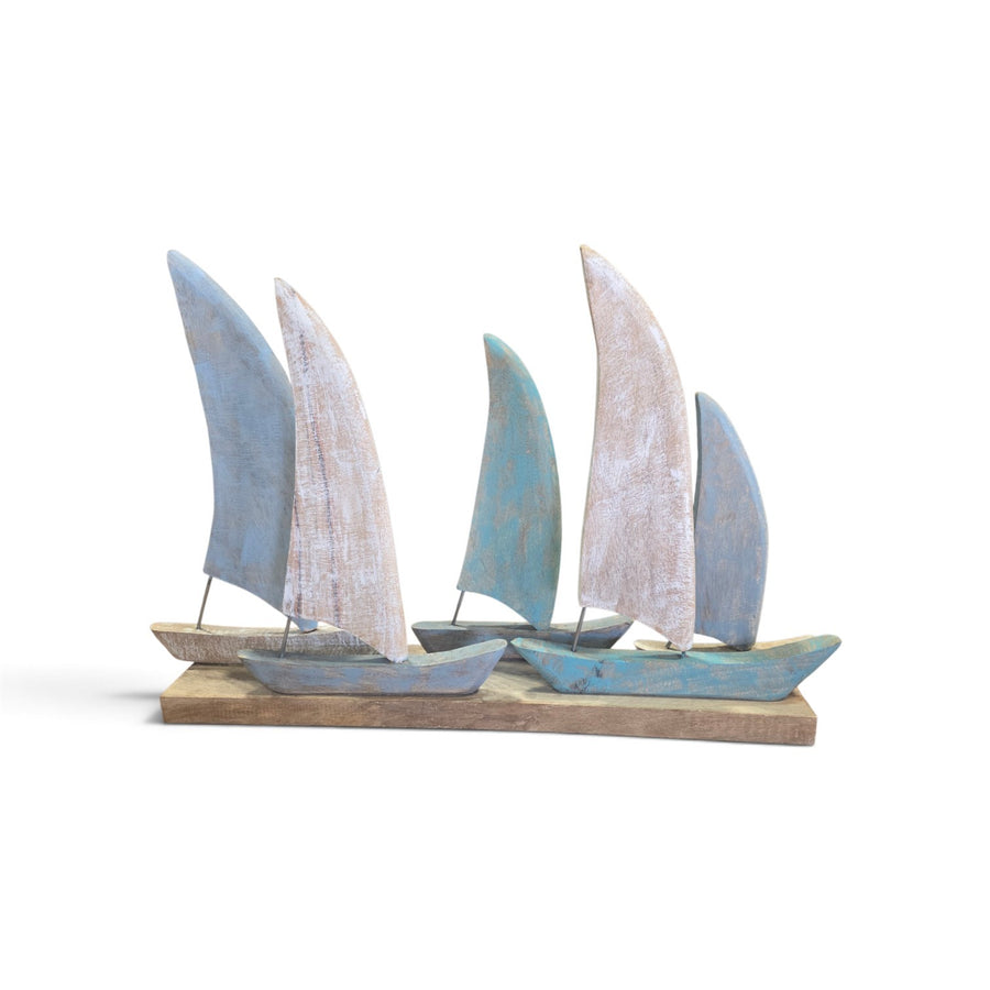 SHL used wooden coastal sailboat sculpture