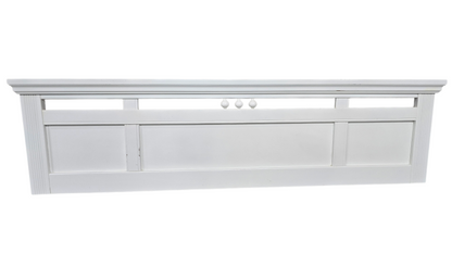 SHL front view of white wood headboard measuring 81.5 x 22 inches