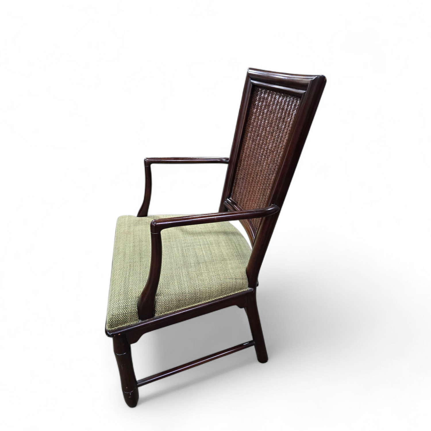 SHL cane back dining chair side angle, used and in good condition