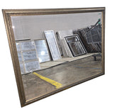SHL antique bronze framed wall mirror 48.25 x 38.25 with beaded trim detail front view used in good condition