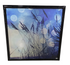 SHL blue coastal metal wall art featuring sea grass silhouette design with black frame measuring 39 1/4 x 39 1/4 used in good condition