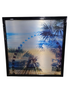 SHL coastal ferris wheel metal wall art featuring layered ferris wheel and palm tree imagery with black frame measuring 39 1/4 x 39 1/4 used in good condition