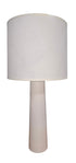 SHL modern white table lamp with tapered base and white drum shade used in good condition