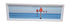 HL panoramic coastal channel marker wall art featuring red navigational markers in calm blue ocean water with white frame measuring 81.5 x 24.5 used in good condition