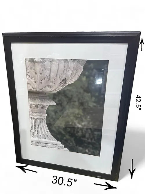 30.5 X 42.5 Concrete Planter Art with Black Frame