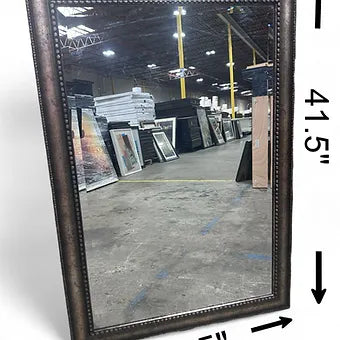 41.5 X 29.5 Wall Mirror Brown Beaded