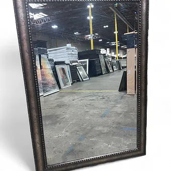 41.5 X 29.5 Wall Mirror Brown Beaded