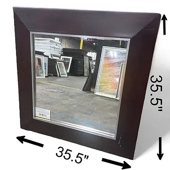 35.5&quot; X 35.5&quot; Wooden Wall Mirror